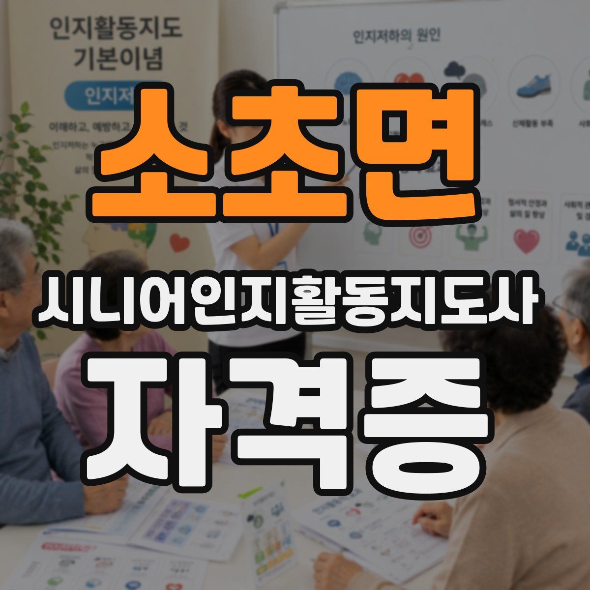 소초면 시니어인지활동지도사 자격증