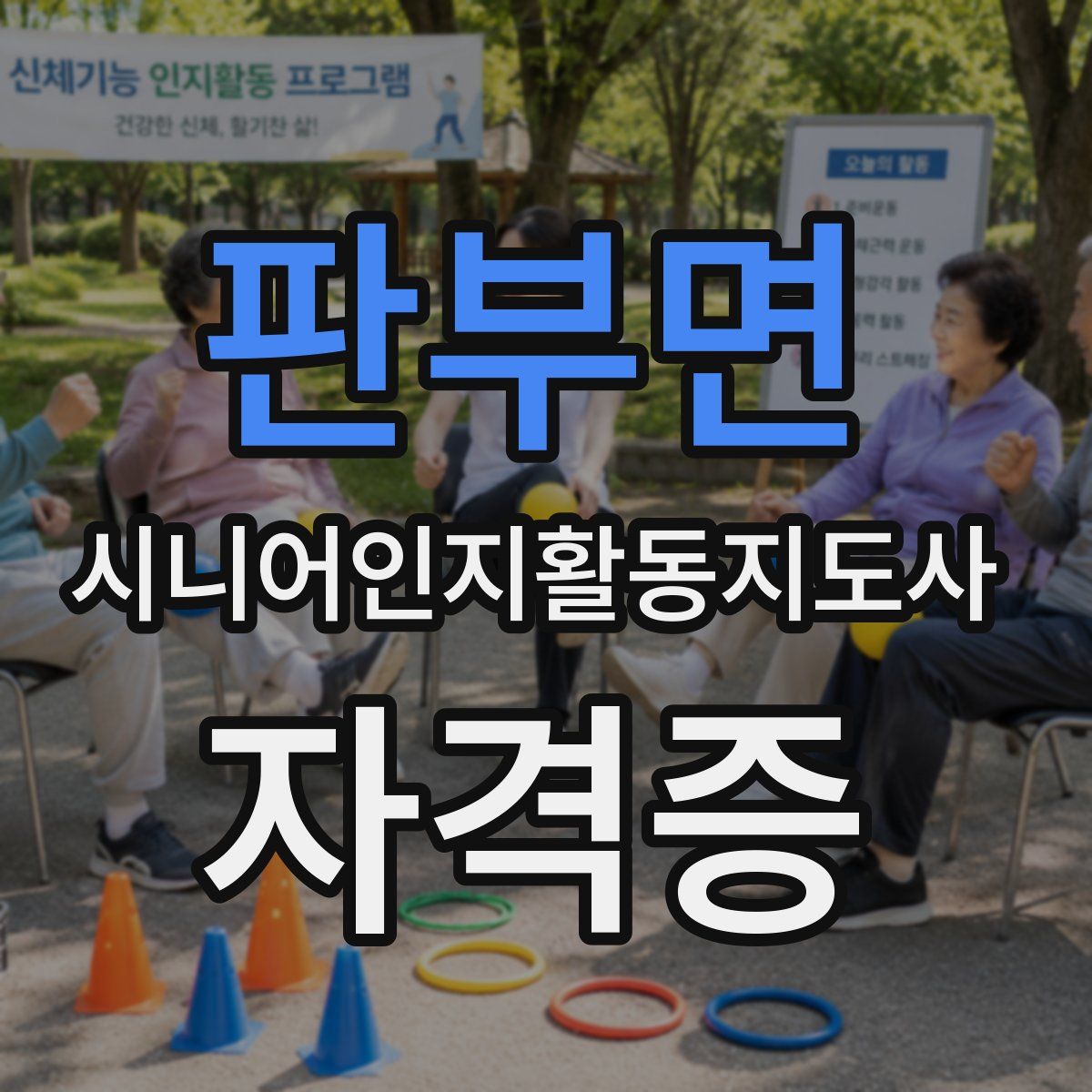 판부면 시니어인지활동지도사 자격증