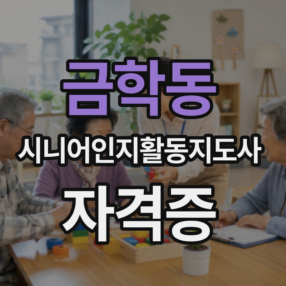 금학동 시니어인지활동지도사 자격증