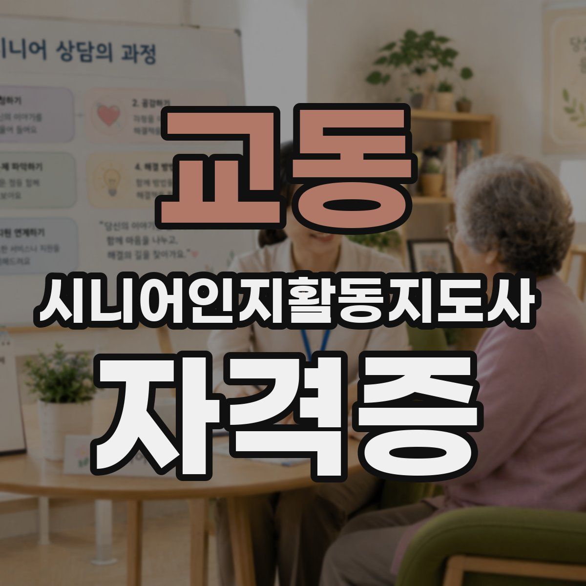 교동 시니어인지활동지도사 자격증