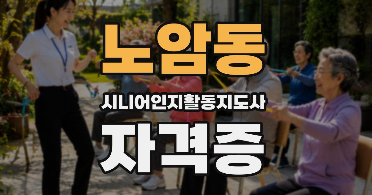 노암동 시니어인지활동지도사 자격증