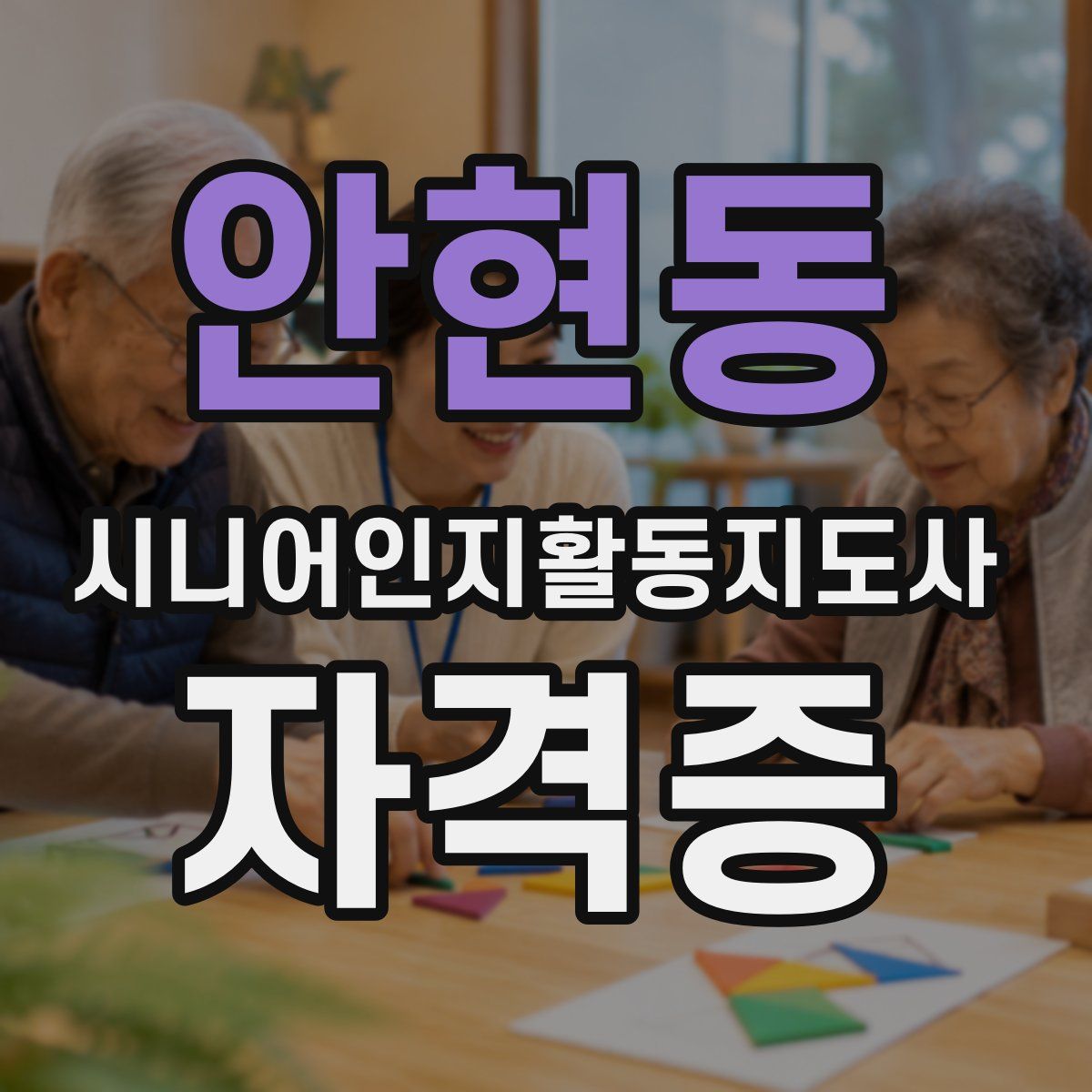 안현동 시니어인지활동지도사 자격증