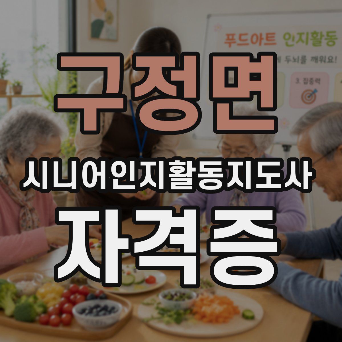 구정면 시니어인지활동지도사 자격증