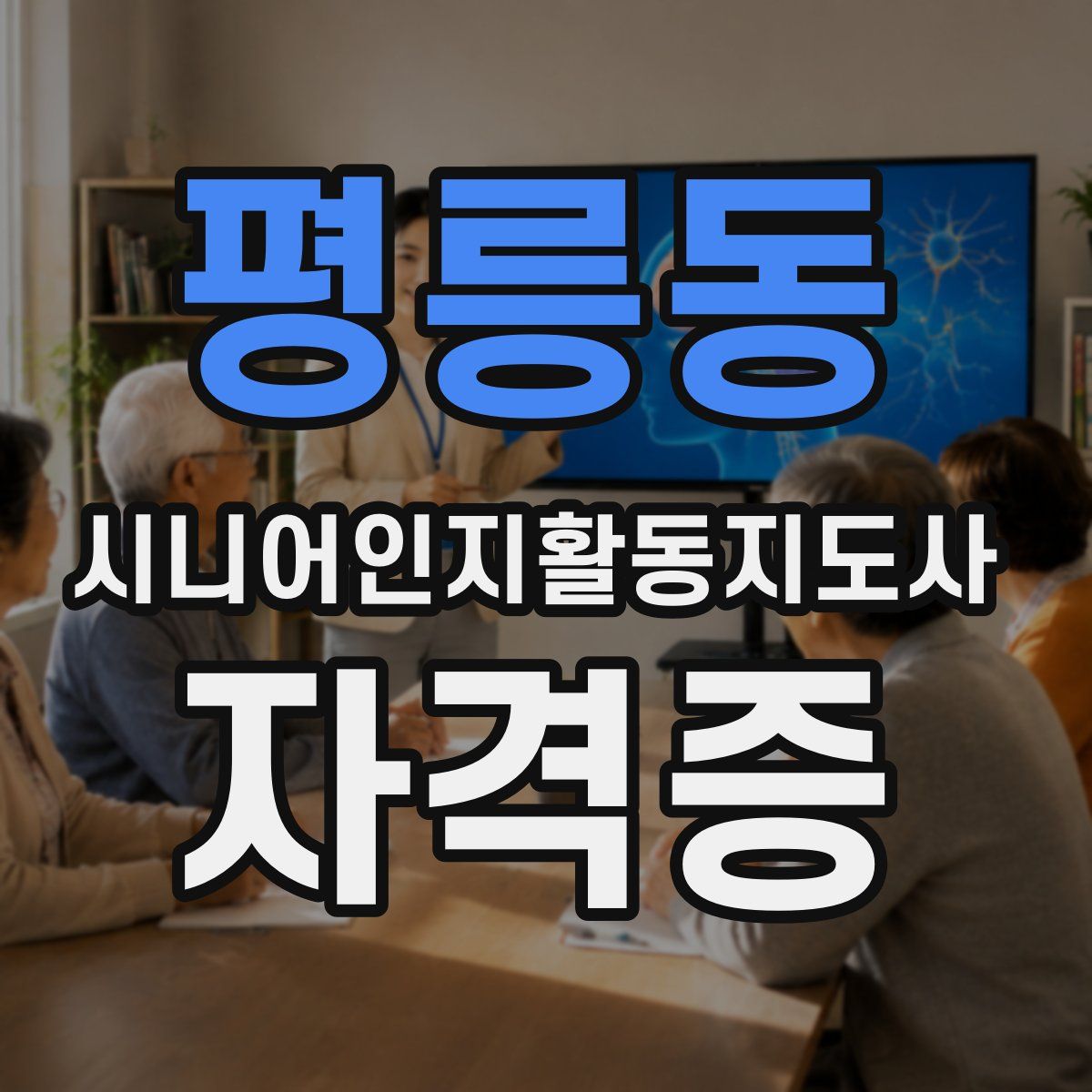 평릉동 시니어인지활동지도사 자격증