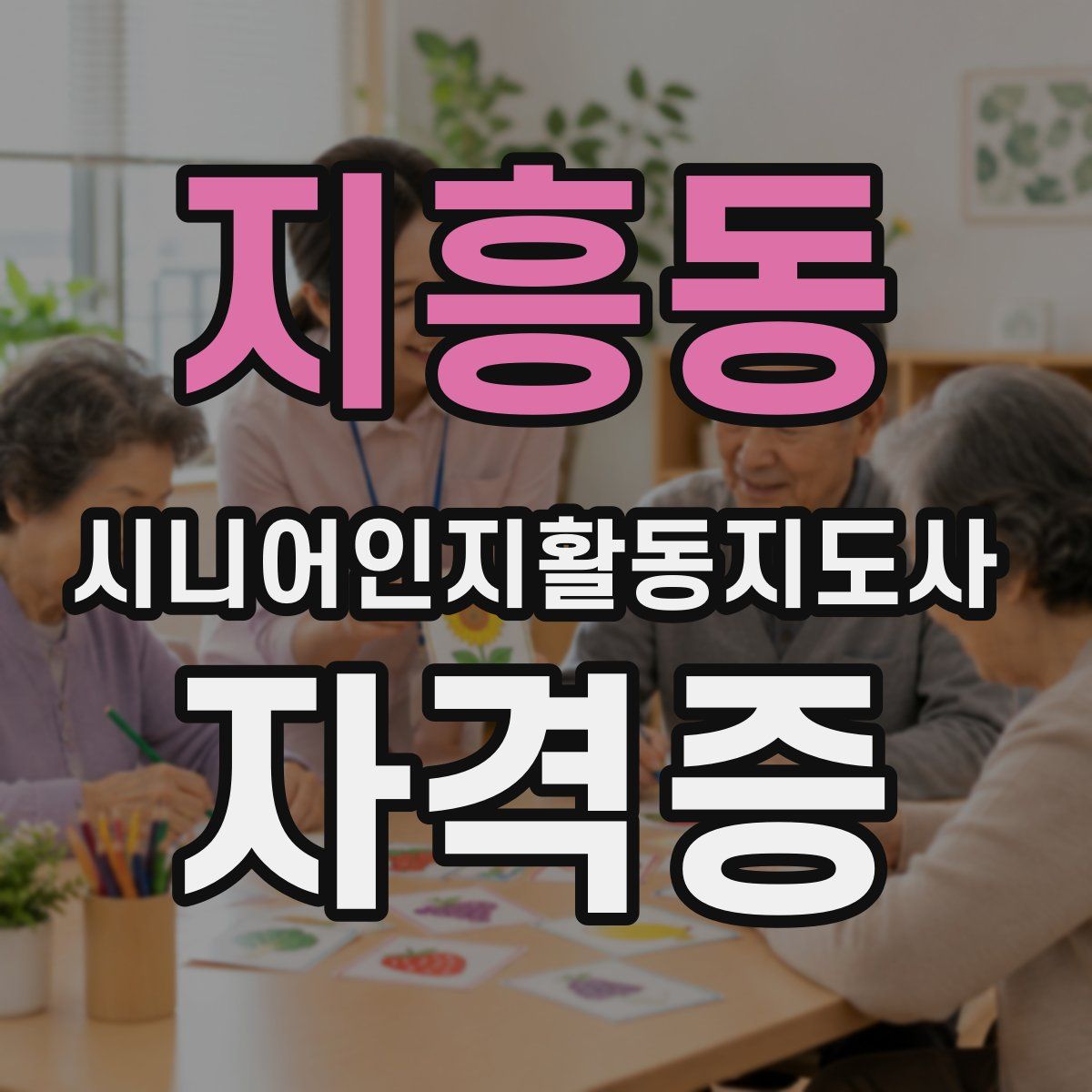 지흥동 시니어인지활동지도사 자격증