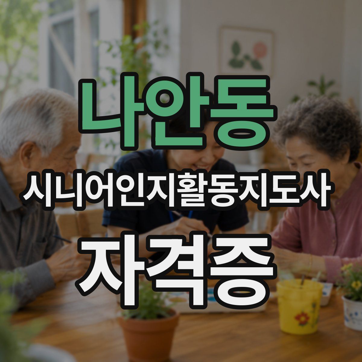 나안동 시니어인지활동지도사 자격증