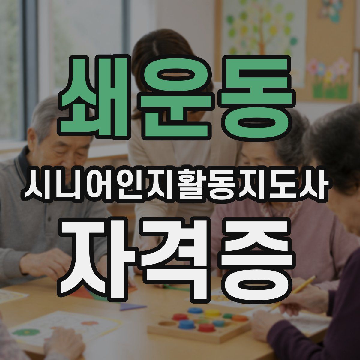쇄운동 시니어인지활동지도사 자격증