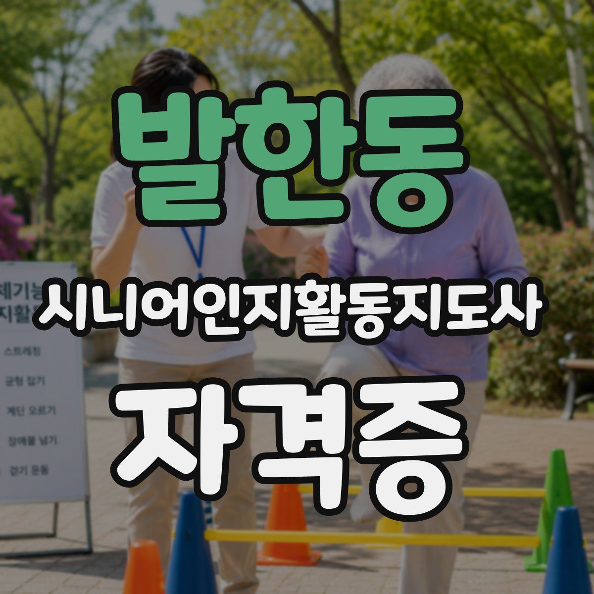 발한동 시니어인지활동지도사 자격증