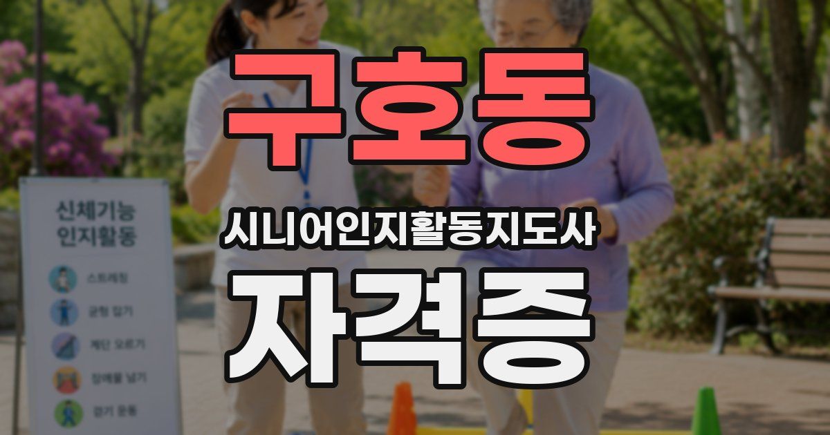 구호동 시니어인지활동지도사 자격증