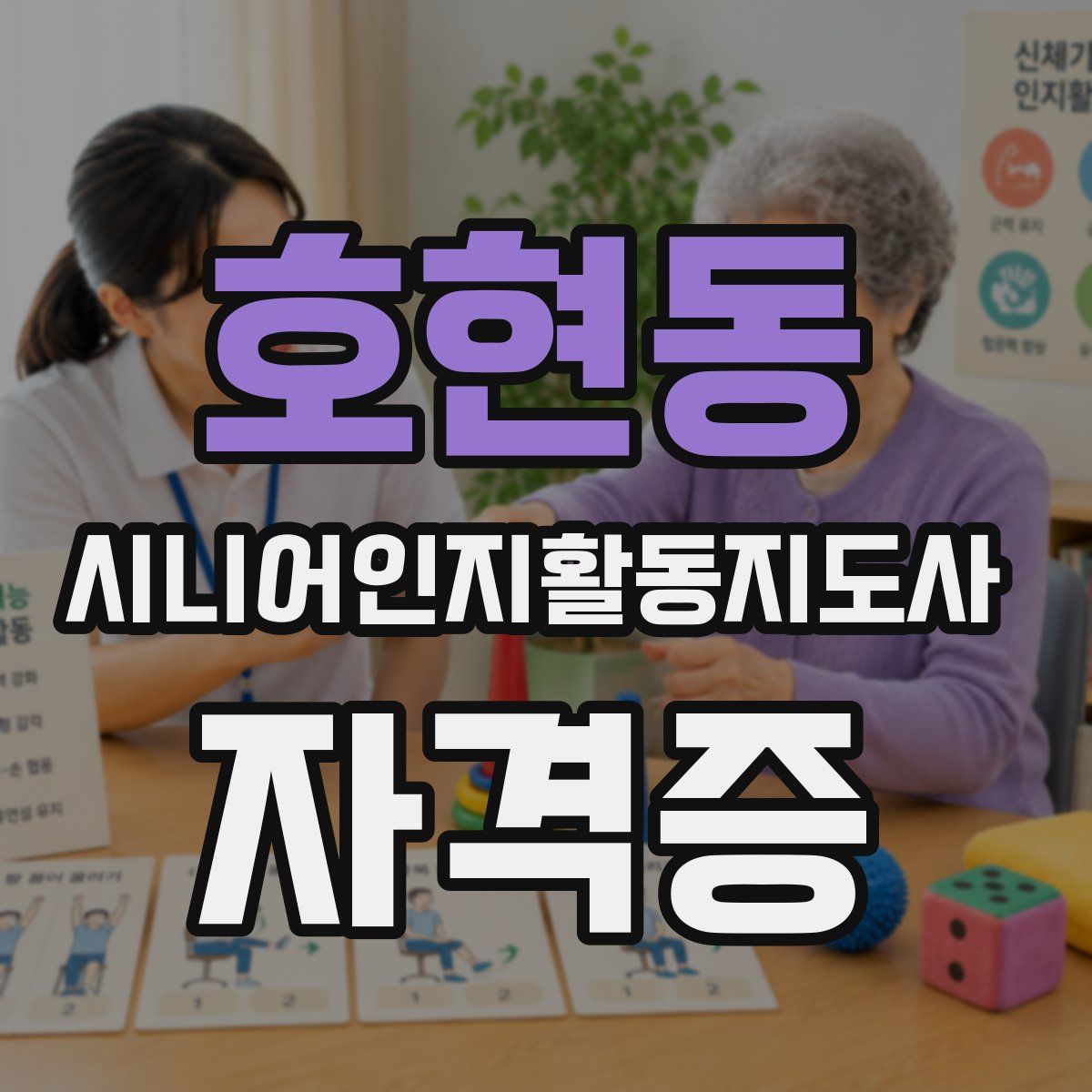 호현동 시니어인지활동지도사 자격증