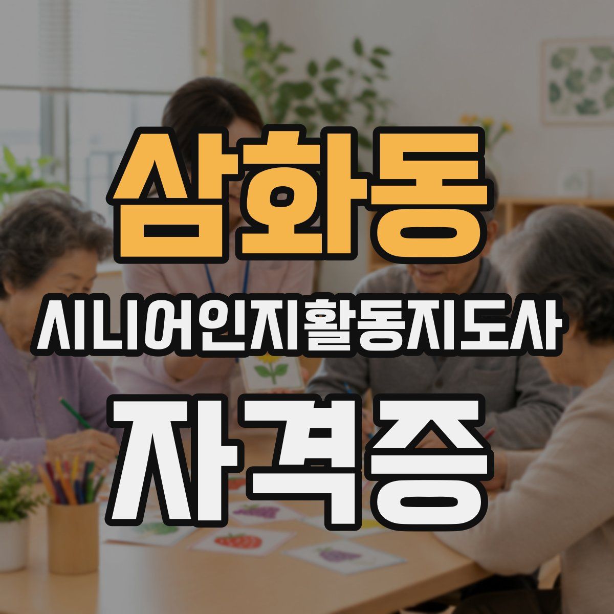 삼화동 시니어인지활동지도사 자격증