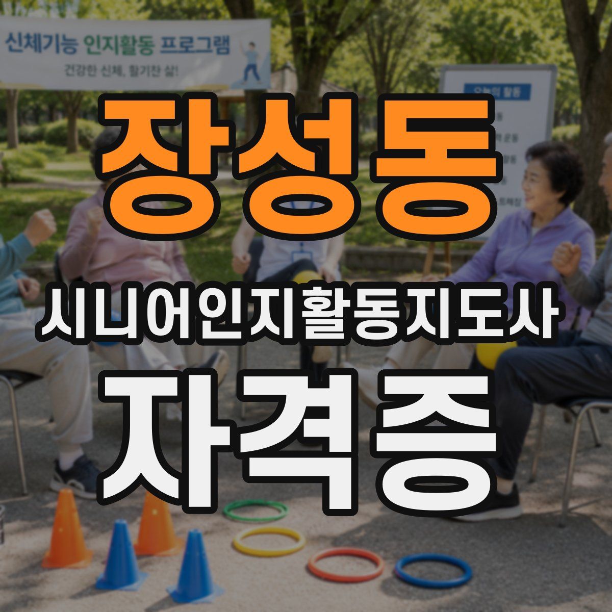 장성동 시니어인지활동지도사 자격증
