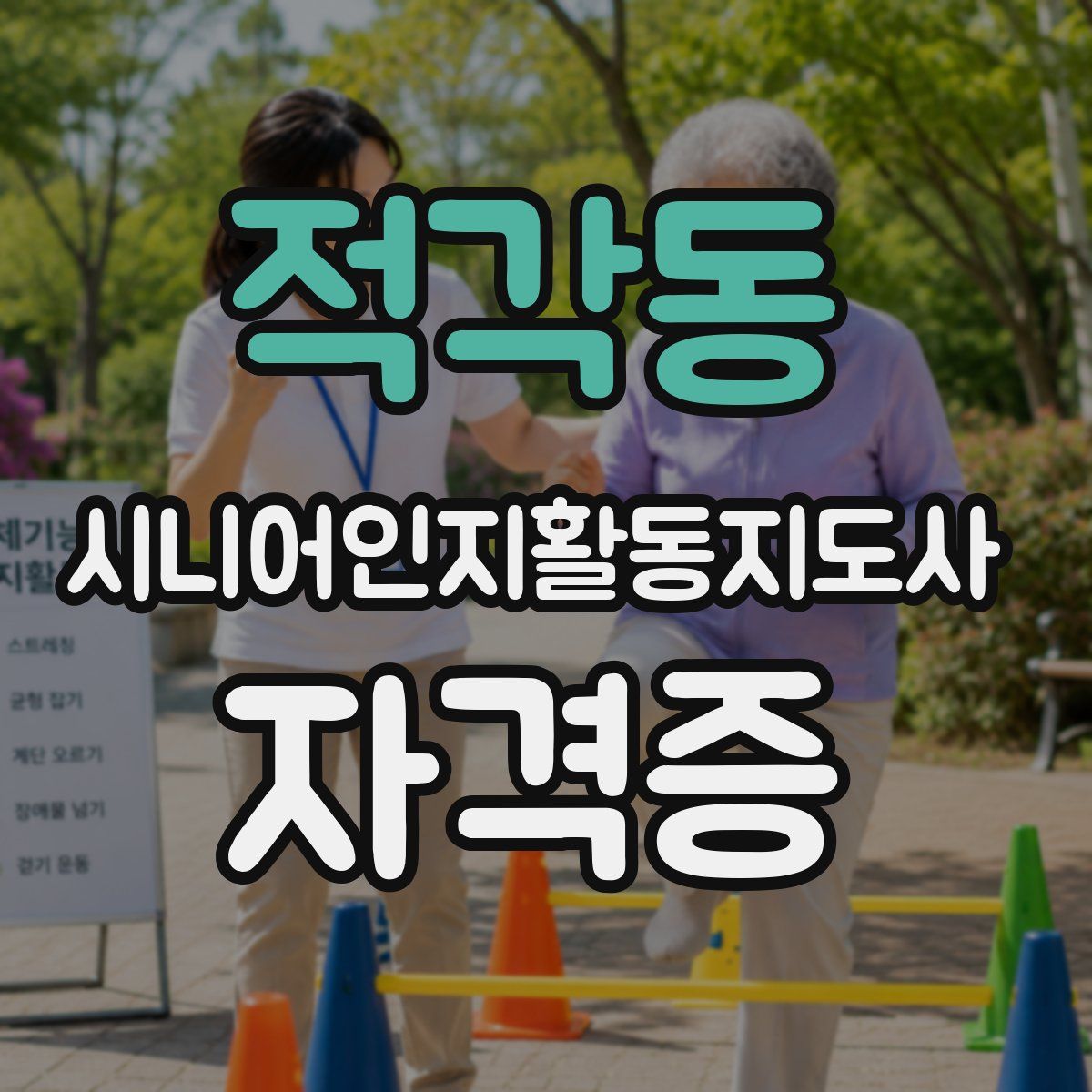 적각동 시니어인지활동지도사 자격증