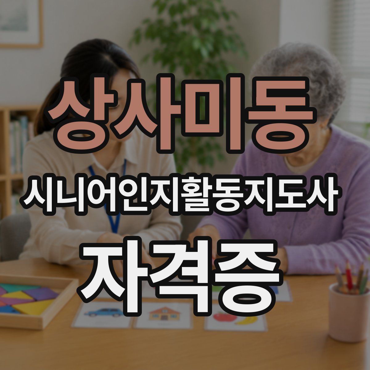 상사미동 시니어인지활동지도사 자격증