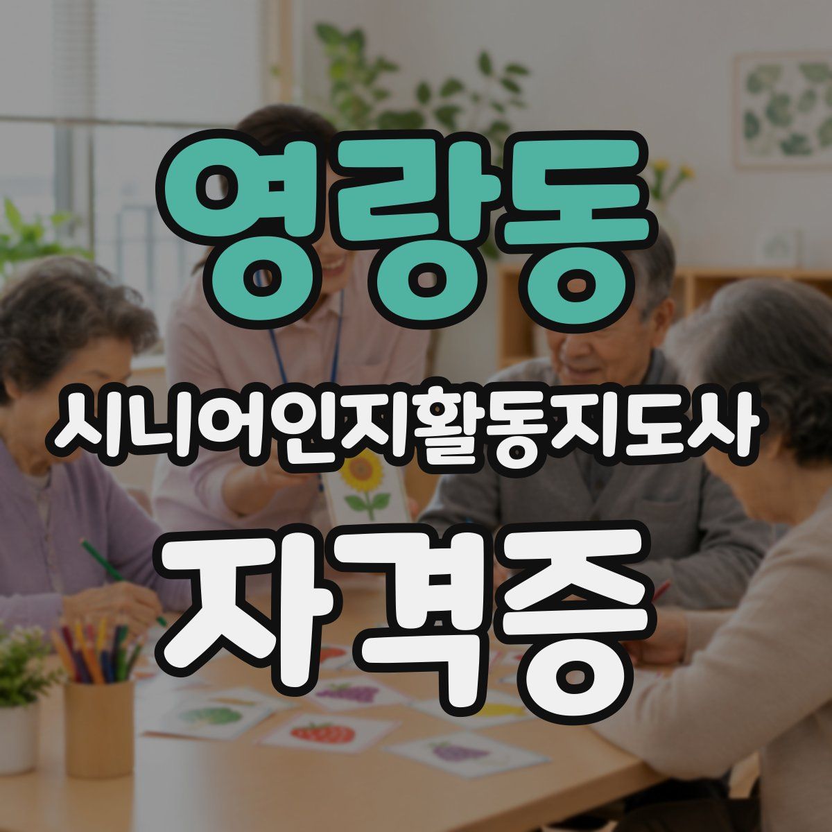 영랑동 시니어인지활동지도사 자격증