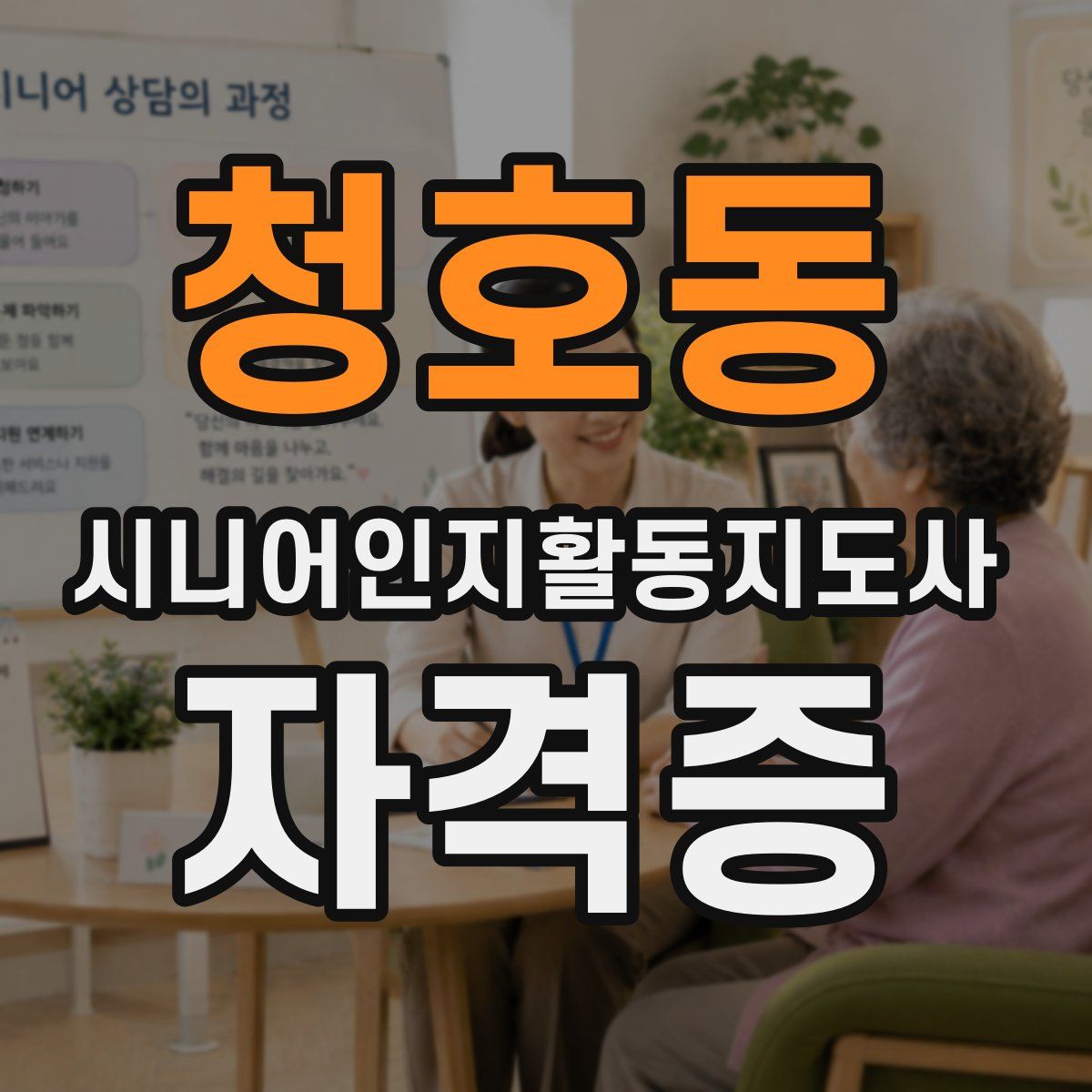청호동 시니어인지활동지도사 자격증