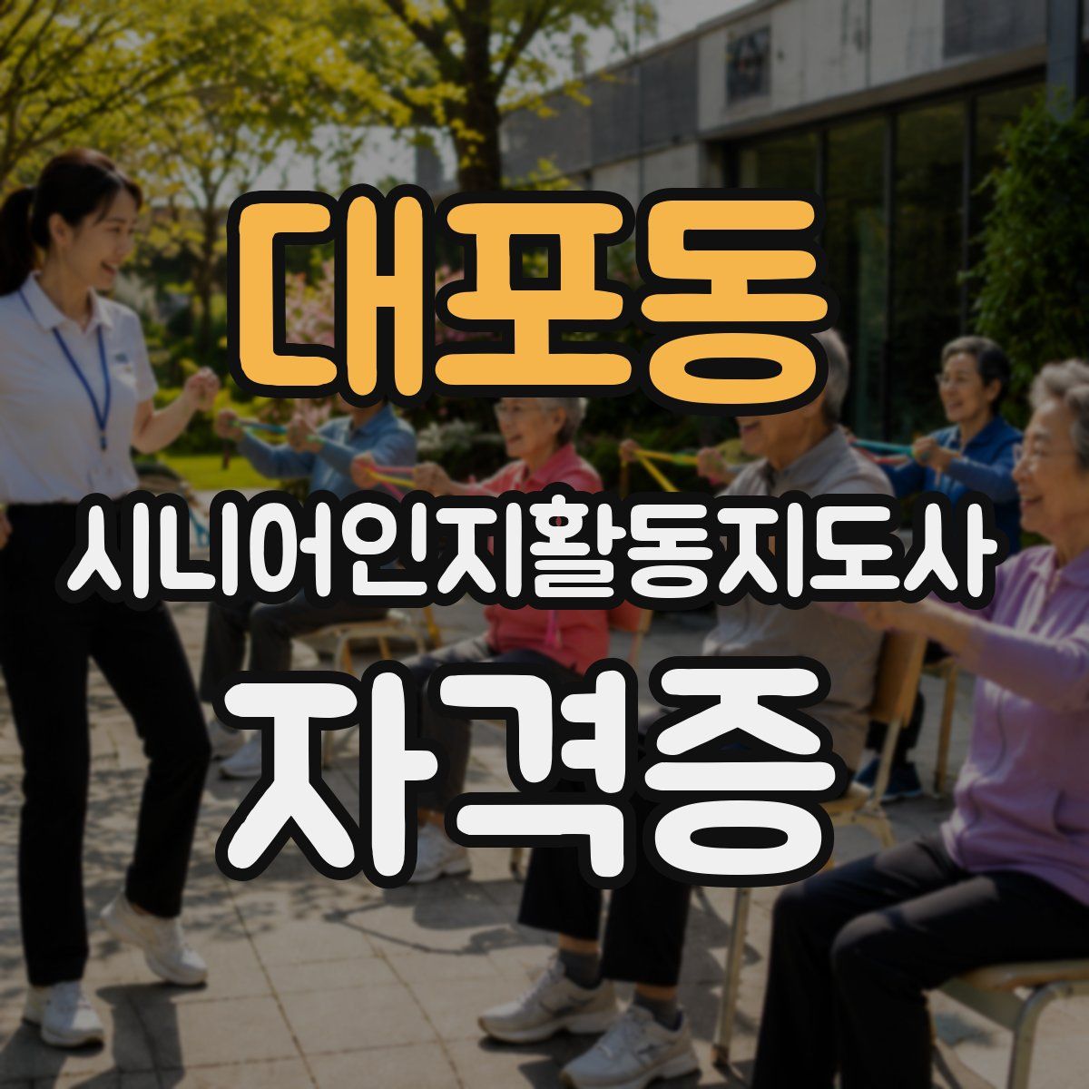 대포동 시니어인지활동지도사 자격증