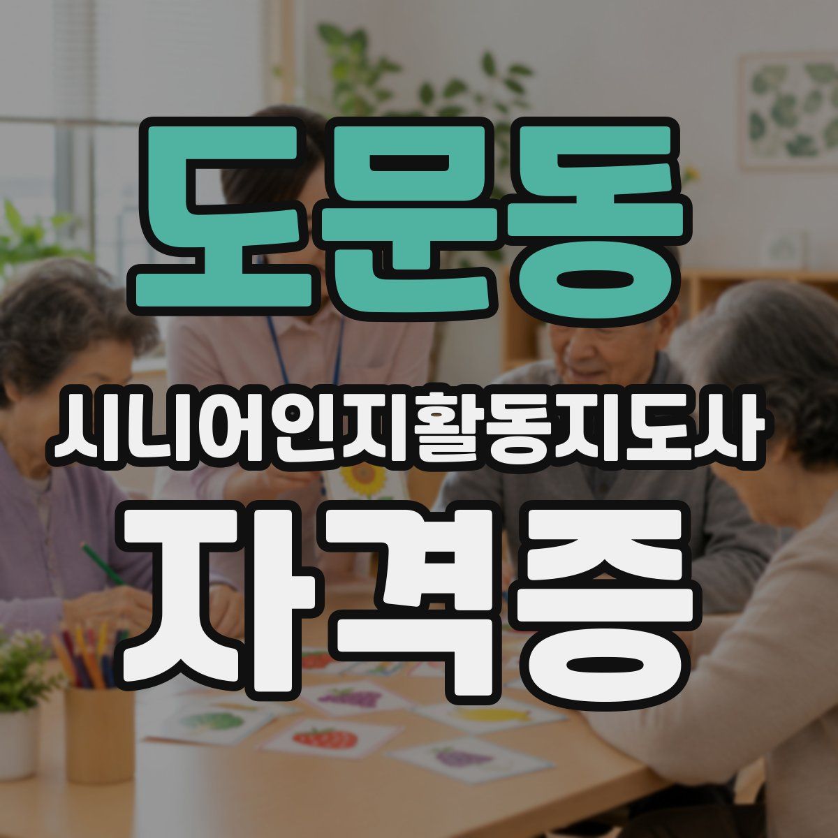 도문동 시니어인지활동지도사 자격증