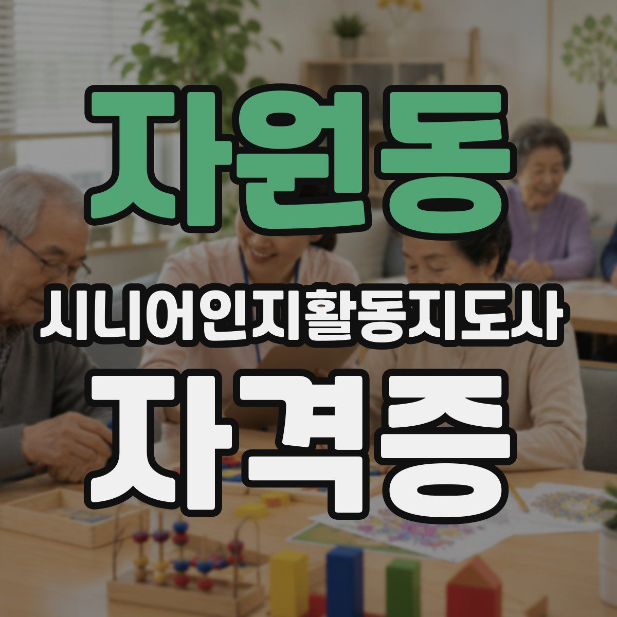 자원동 시니어인지활동지도사 자격증