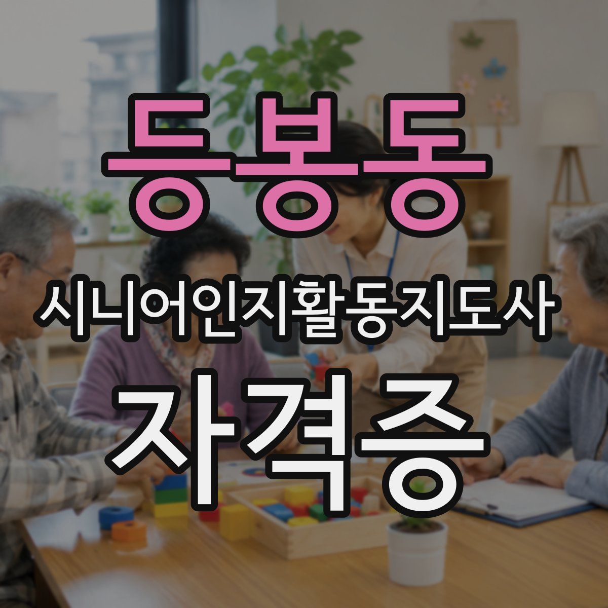 등봉동 시니어인지활동지도사 자격증