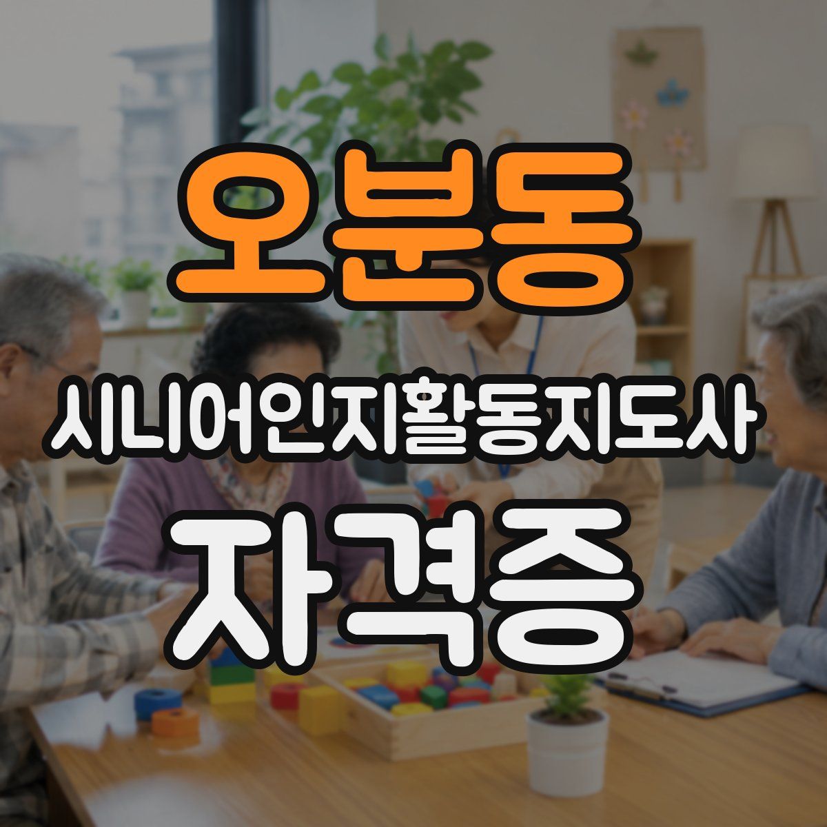 오분동 시니어인지활동지도사 자격증