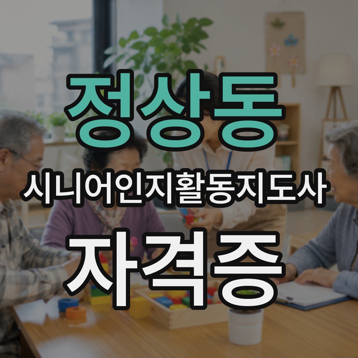 정상동 시니어인지활동지도사 자격증
