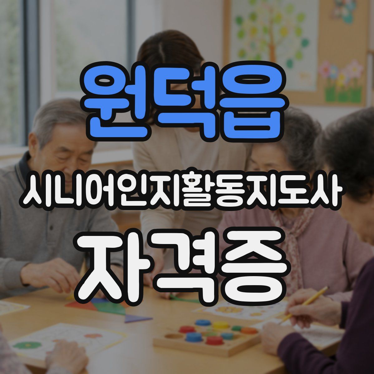 원덕읍 시니어인지활동지도사 자격증