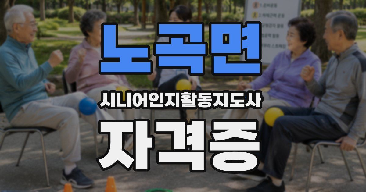 노곡면 시니어인지활동지도사 자격증