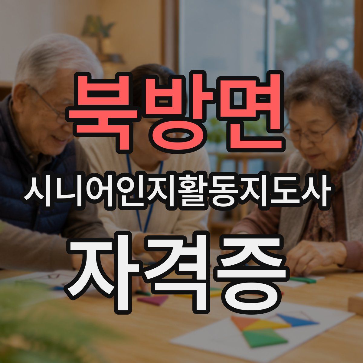 북방면 시니어인지활동지도사 자격증