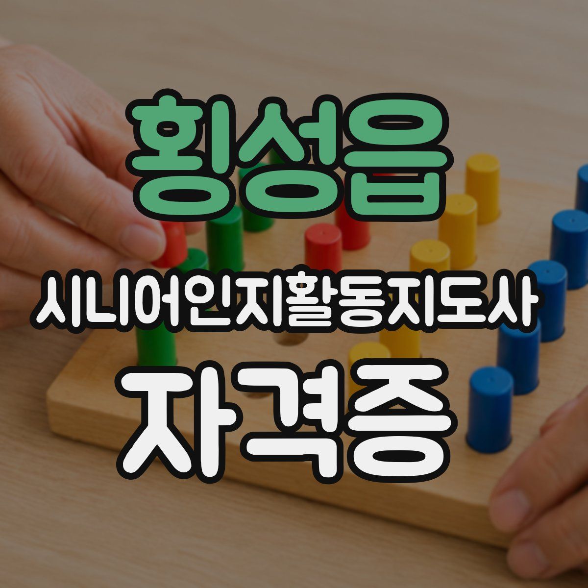 횡성읍 시니어인지활동지도사 자격증