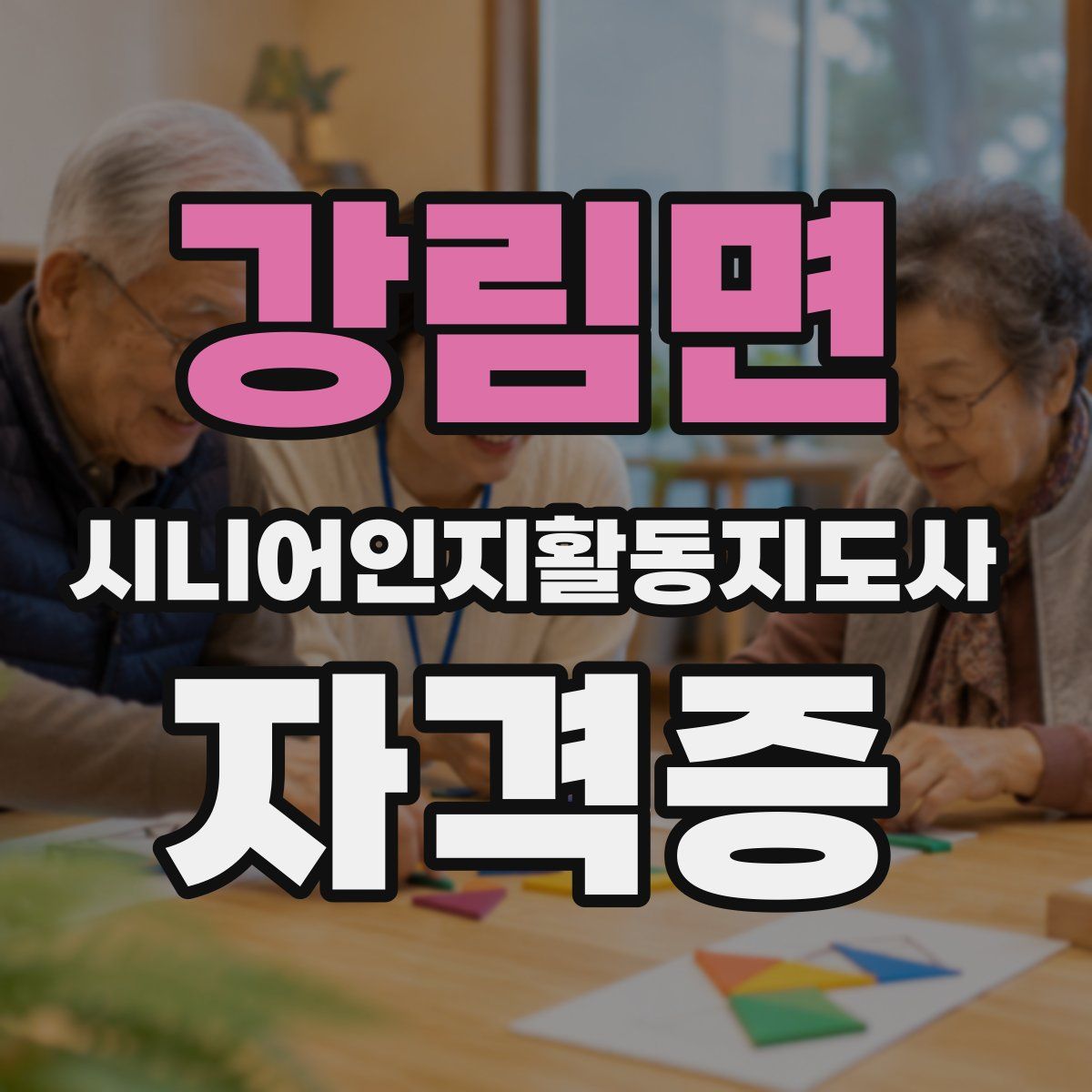 강림면 시니어인지활동지도사 자격증