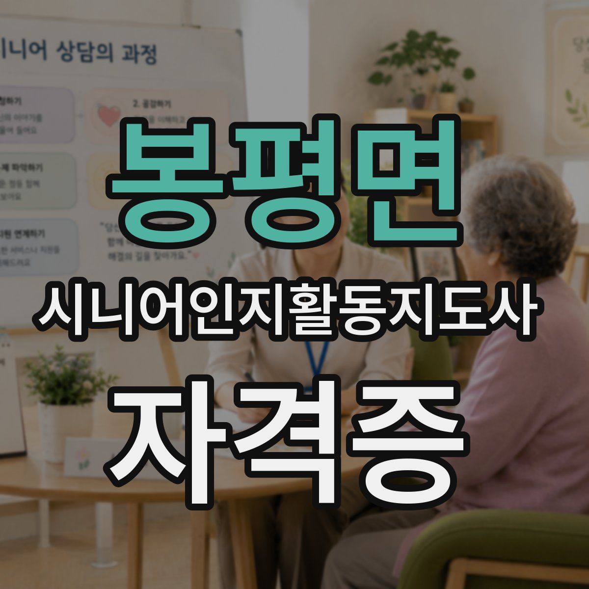 봉평면 시니어인지활동지도사 자격증