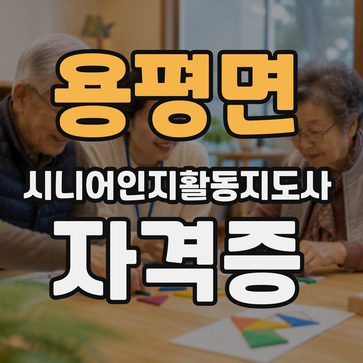 용평면 시니어인지활동지도사 자격증
