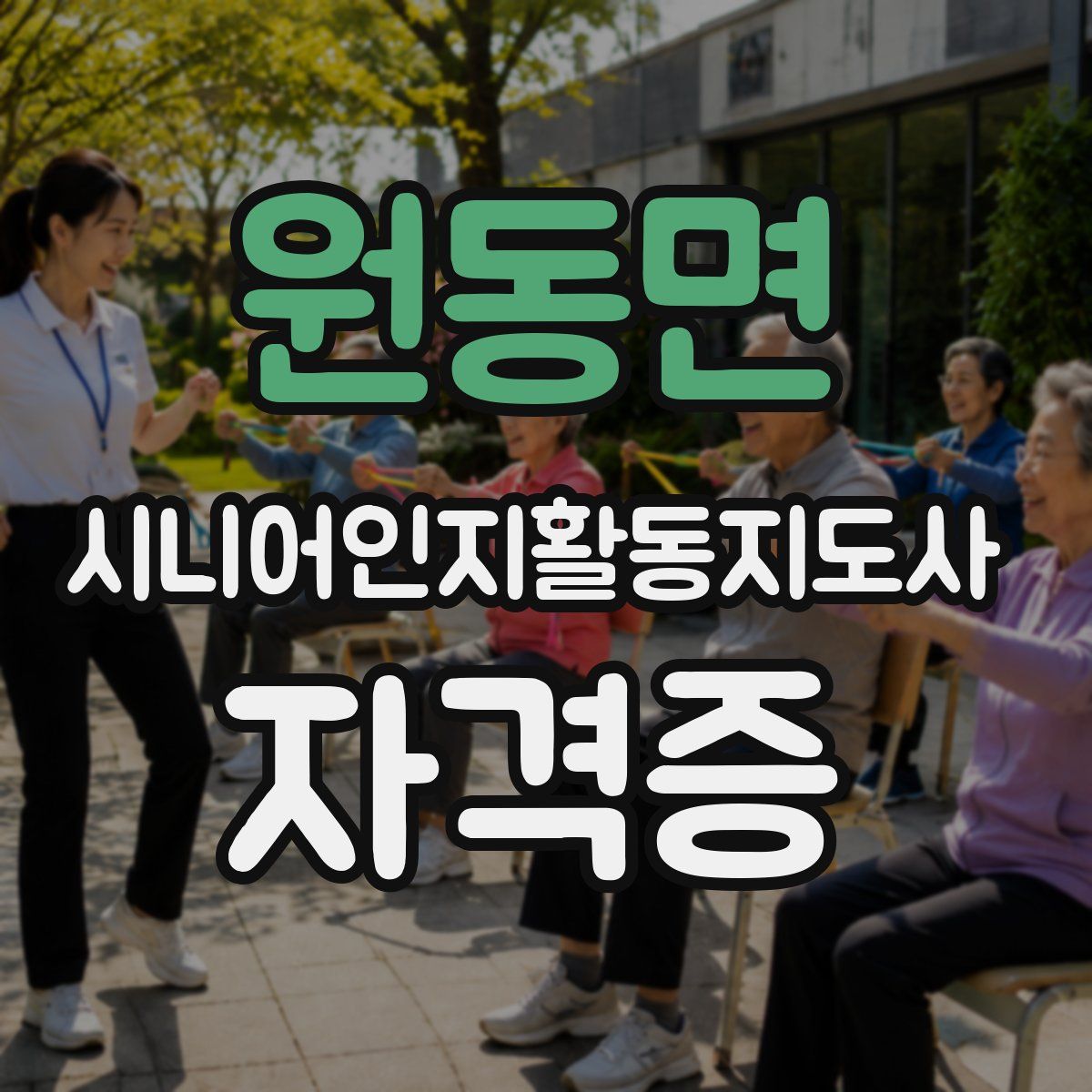 원동면 시니어인지활동지도사 자격증