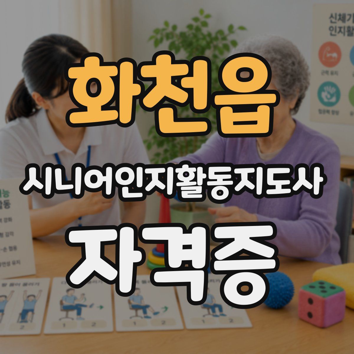 화천읍 시니어인지활동지도사 자격증