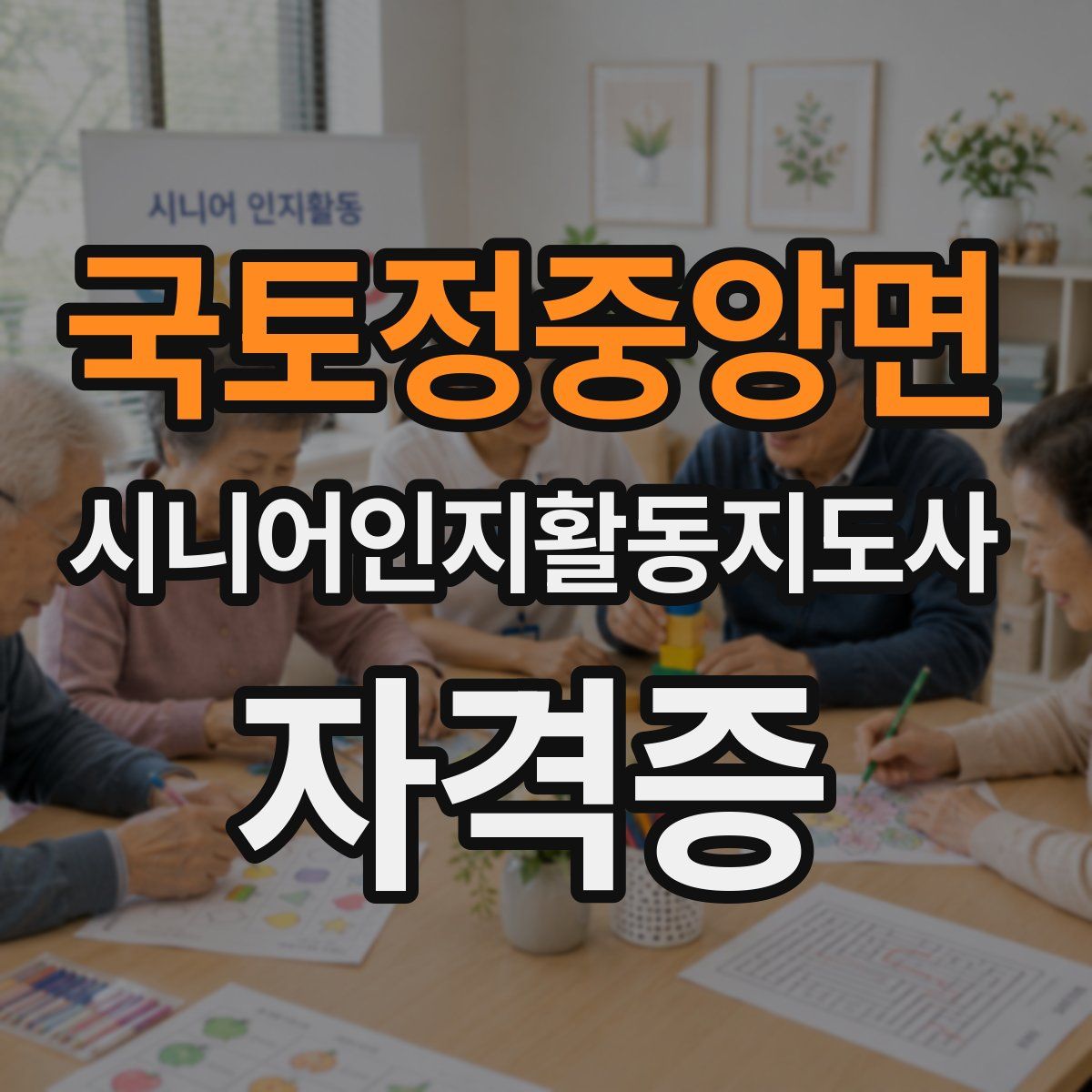 국토정중앙면 시니어인지활동지도사 자격증