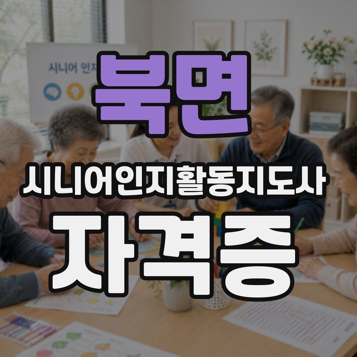 북면 시니어인지활동지도사 자격증