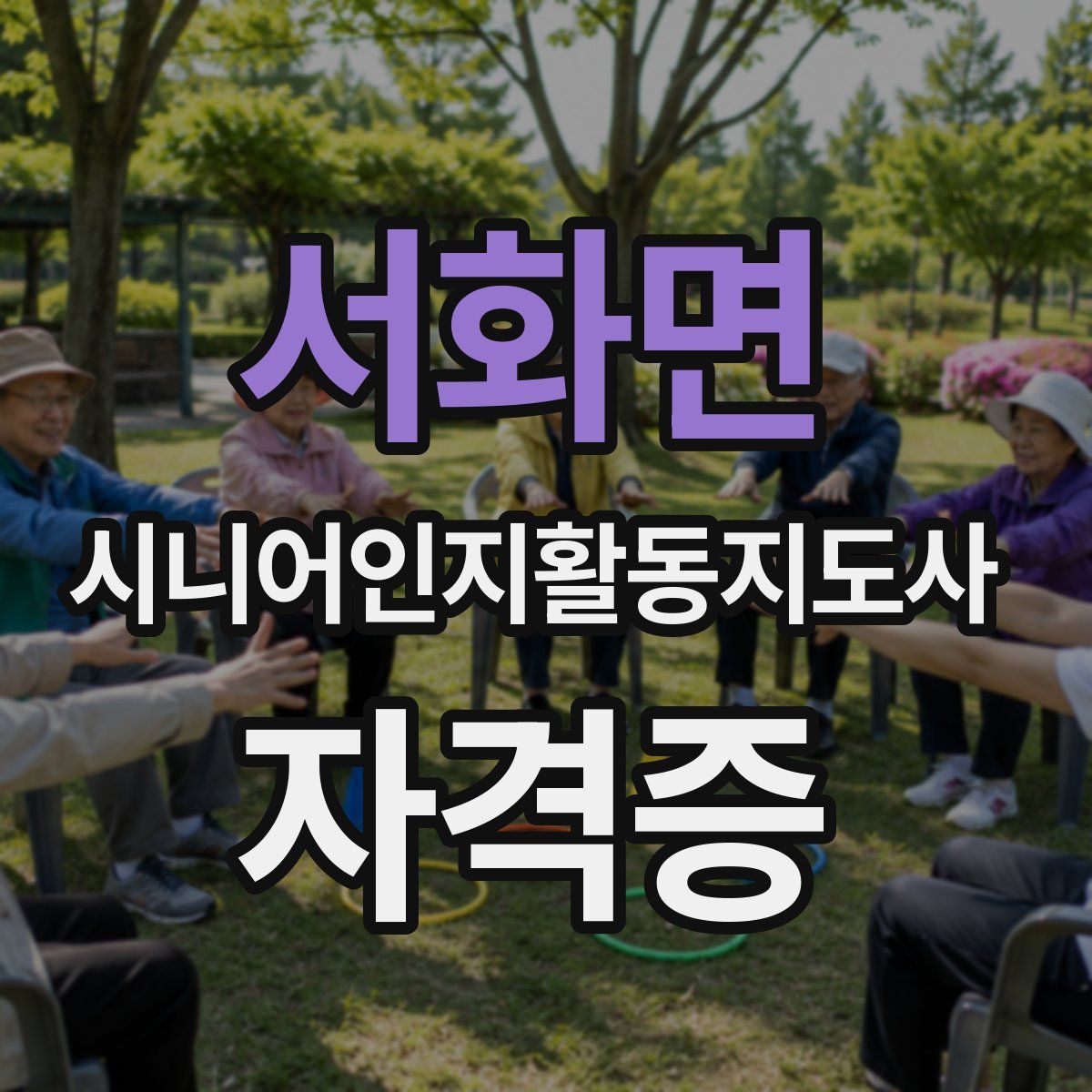 서화면 시니어인지활동지도사 자격증