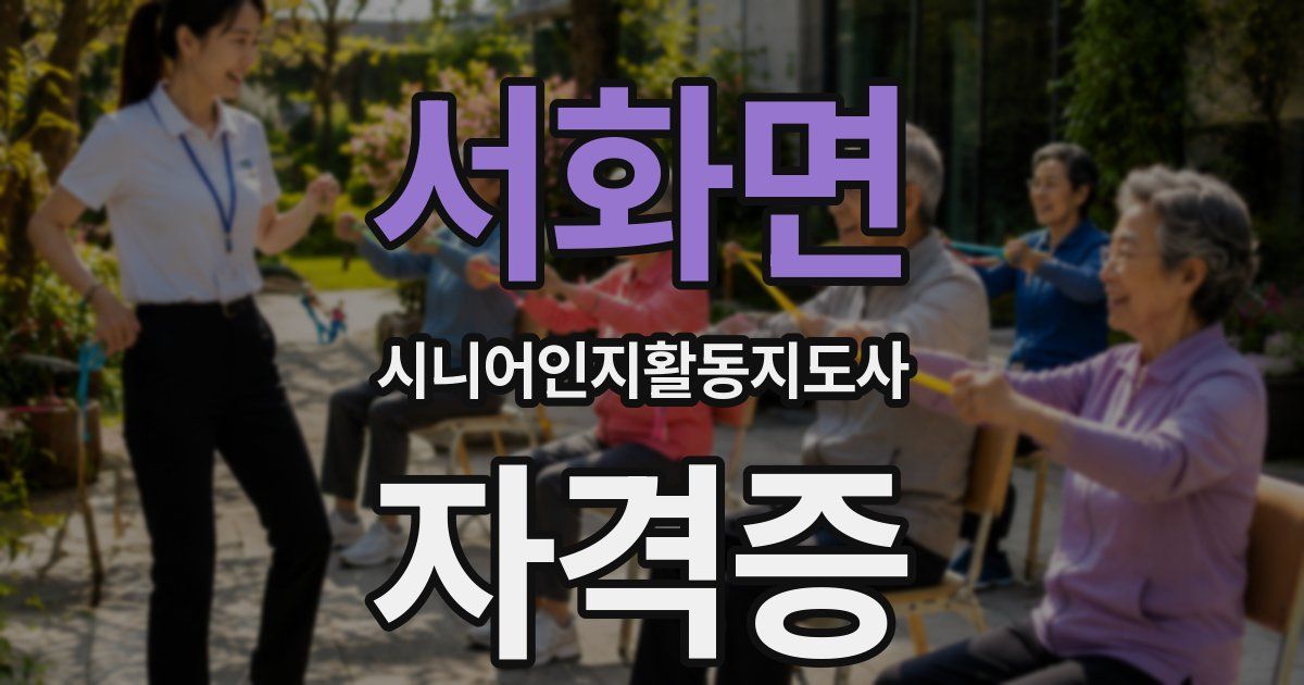 서화면 시니어인지활동지도사 자격증