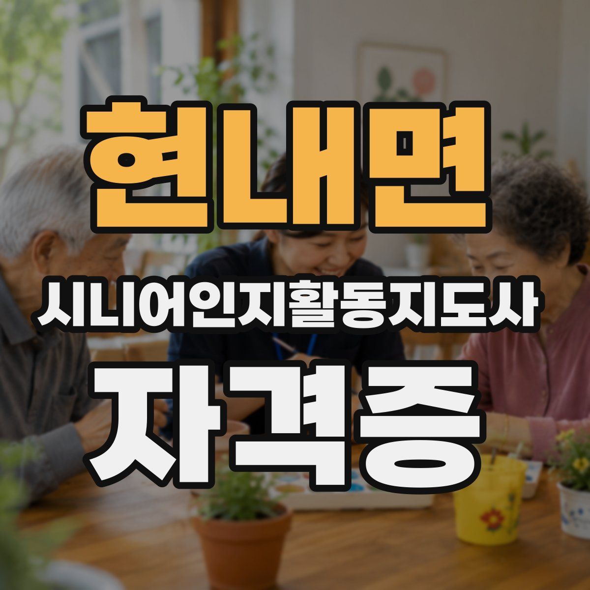 현내면 시니어인지활동지도사 자격증
