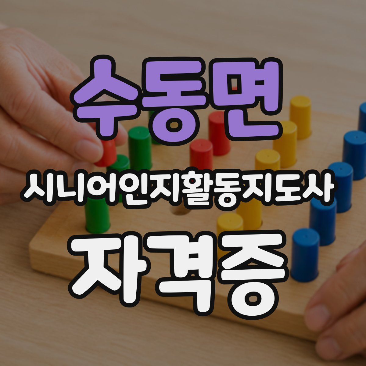 수동면 시니어인지활동지도사 자격증