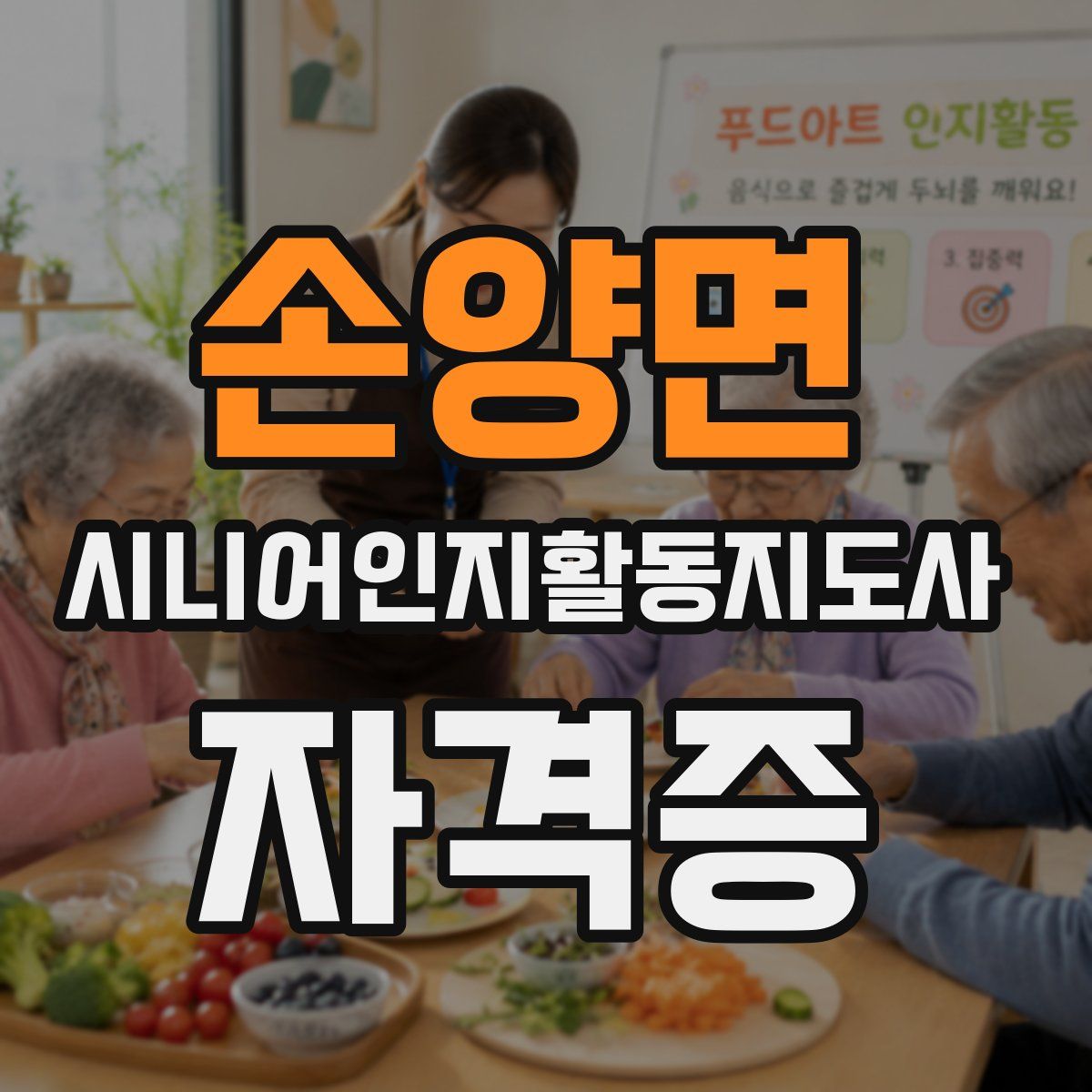 손양면 시니어인지활동지도사 자격증