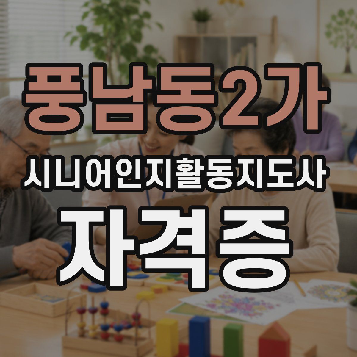 풍남동2가 시니어인지활동지도사 자격증