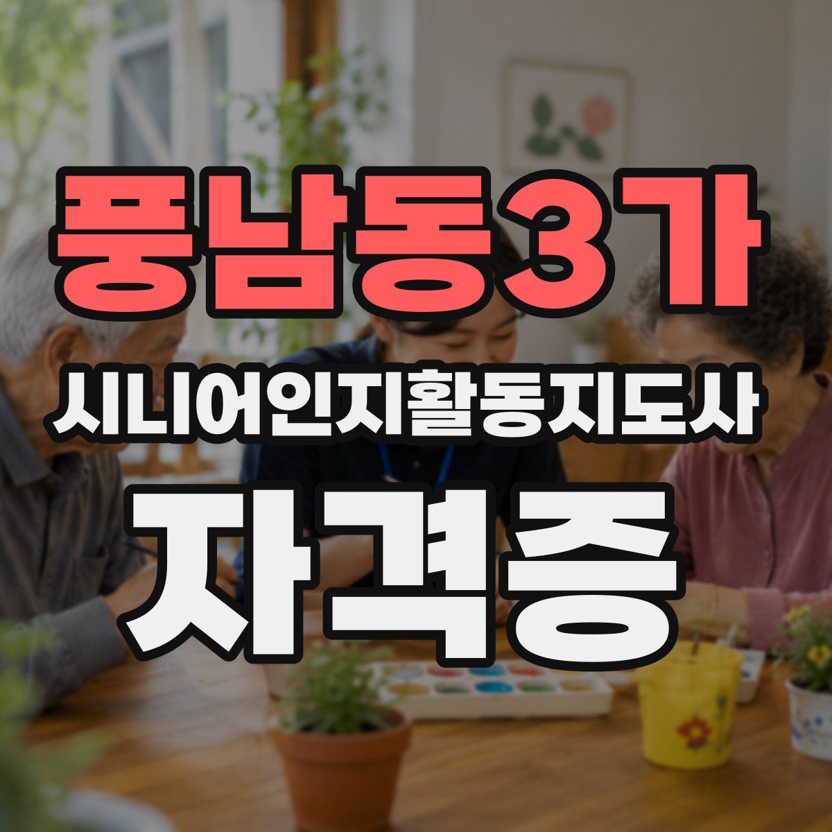 풍남동3가 시니어인지활동지도사 자격증