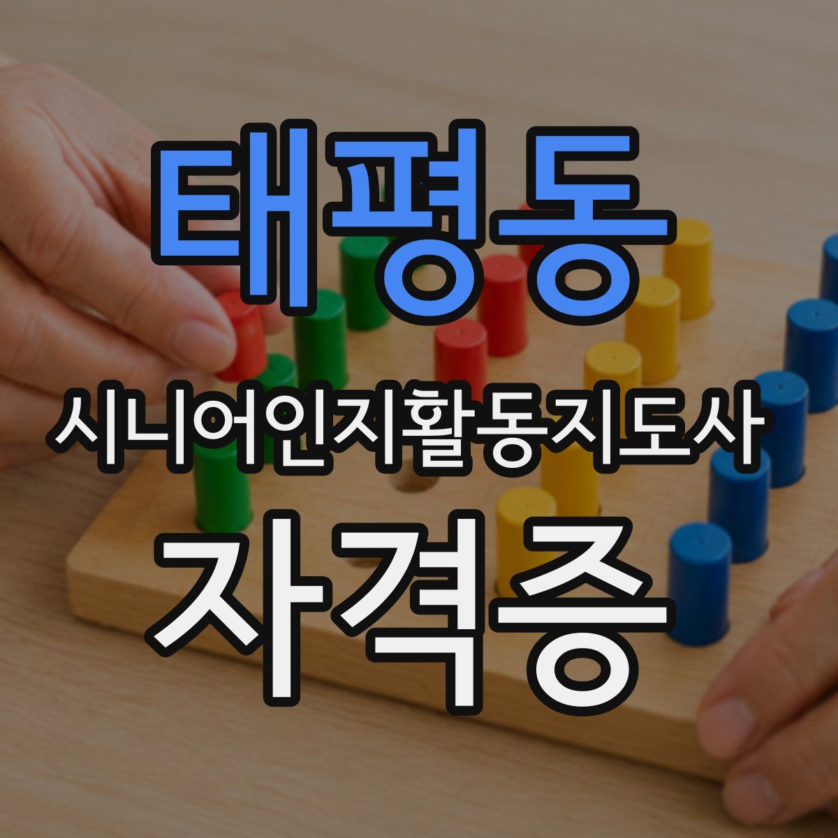 태평동 시니어인지활동지도사 자격증