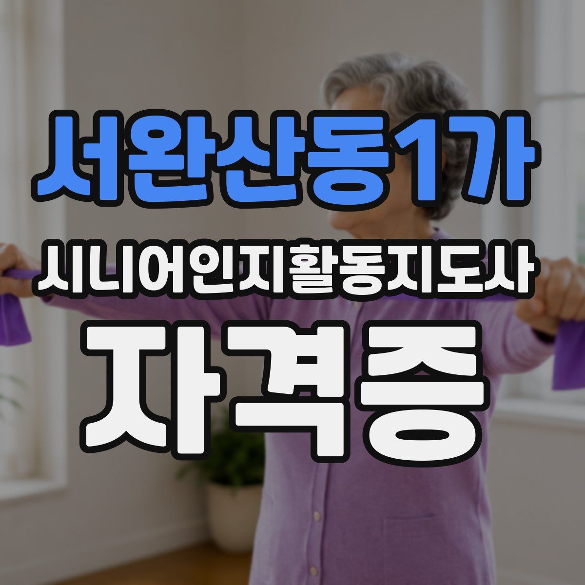 서완산동1가 시니어인지활동지도사 자격증