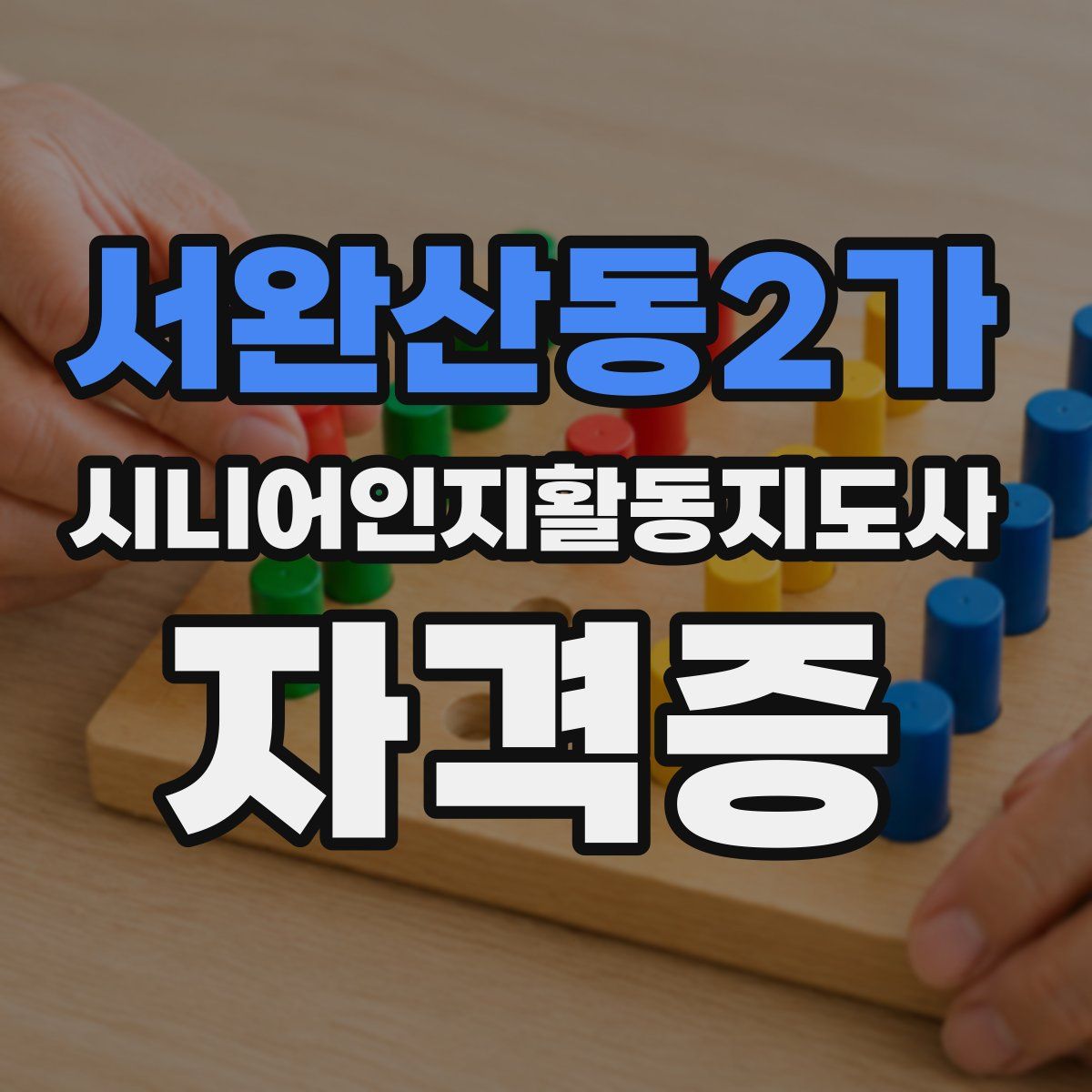 서완산동2가 시니어인지활동지도사 자격증
