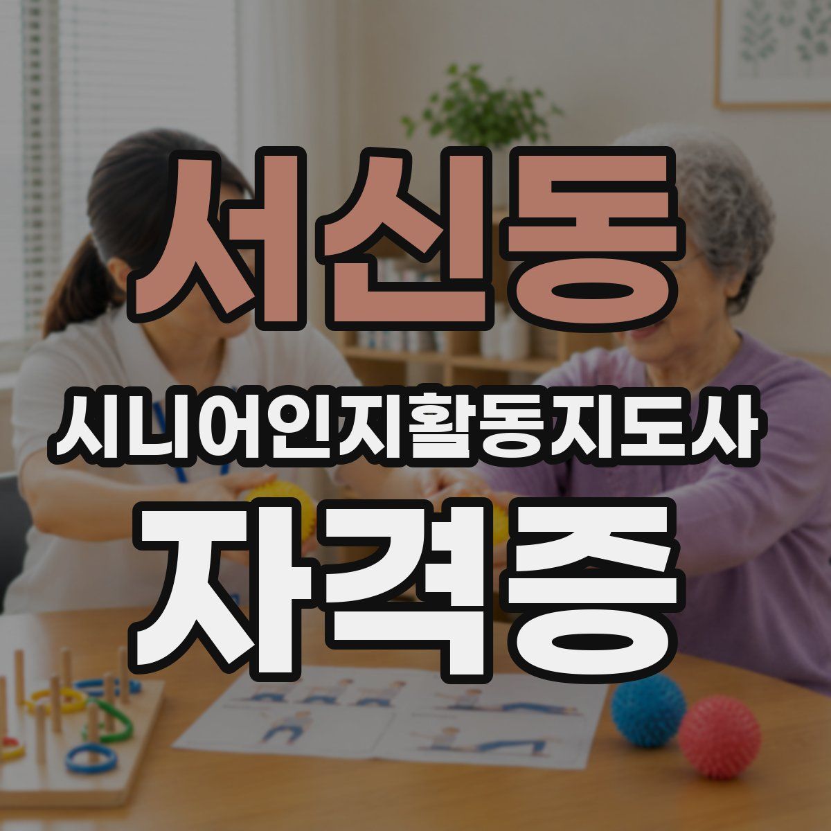 서신동 시니어인지활동지도사 자격증
