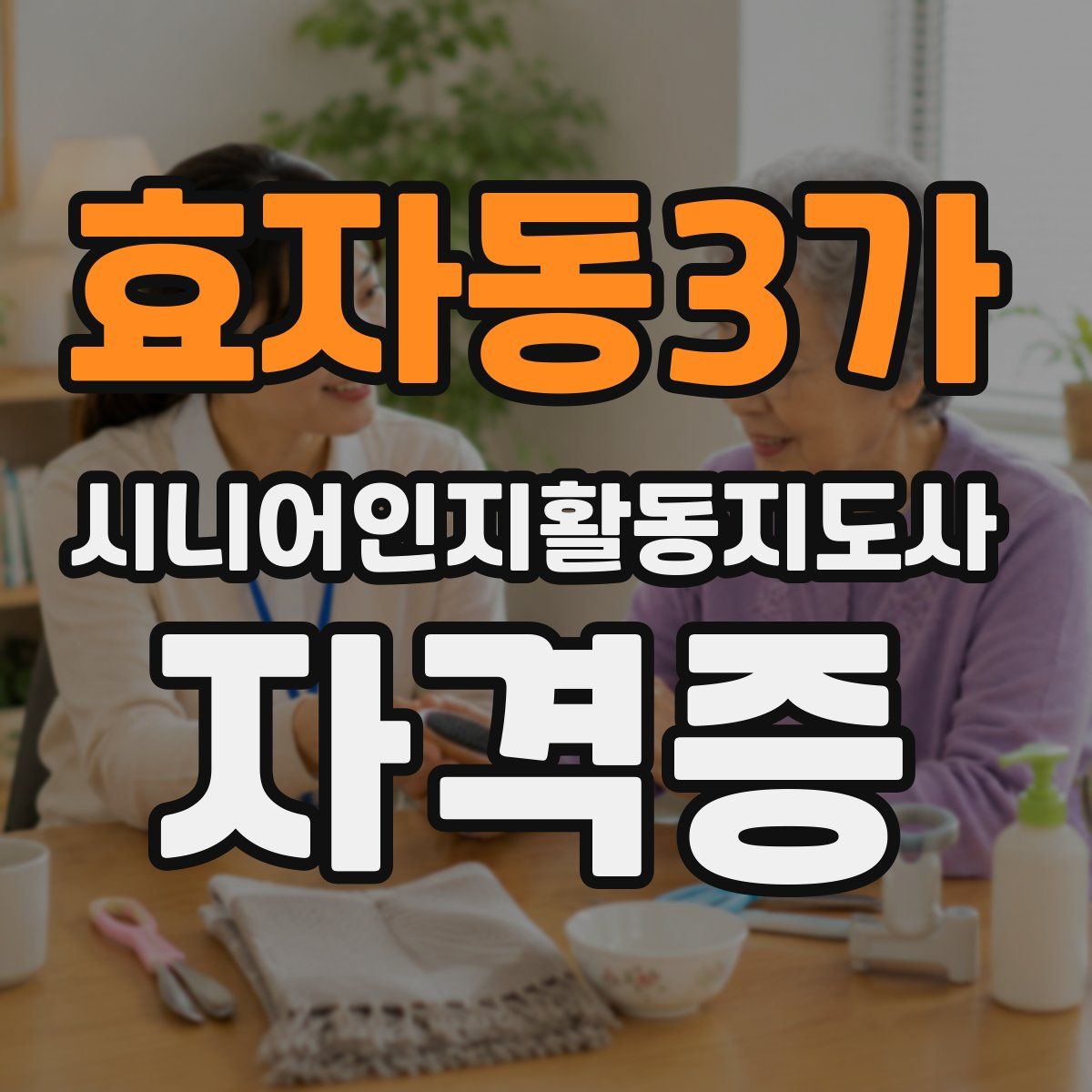 효자동3가 시니어인지활동지도사 자격증