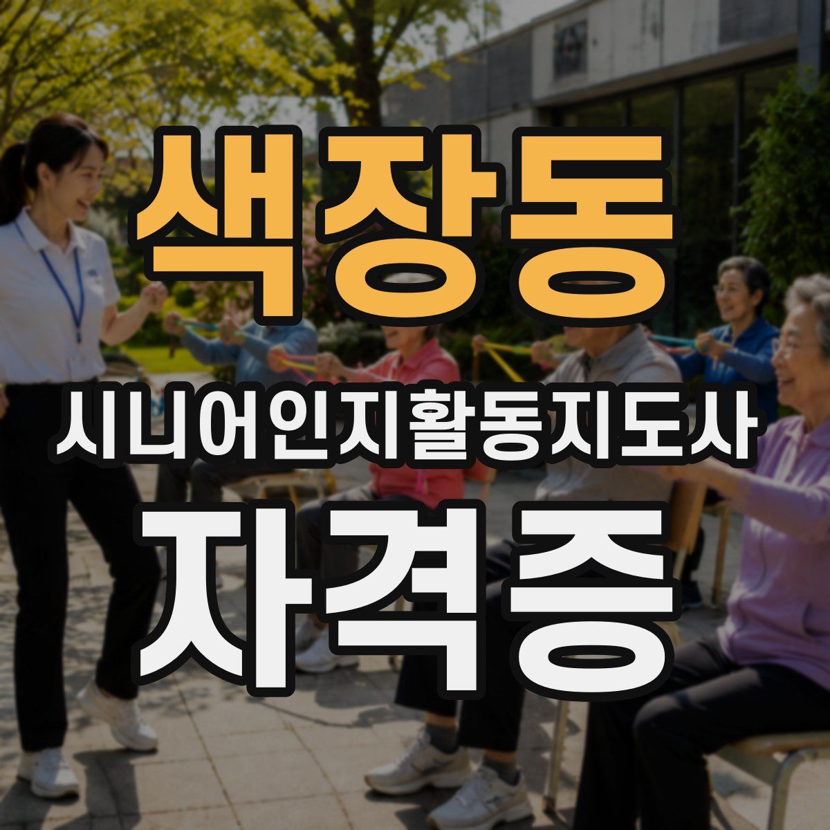 색장동 시니어인지활동지도사 자격증